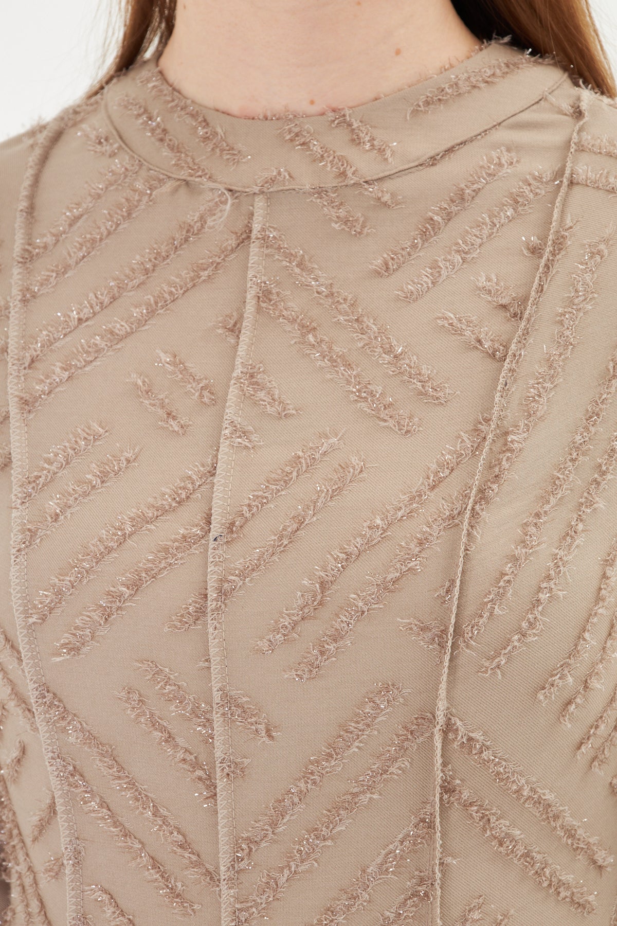 Siena Sand Textured Longline Dress