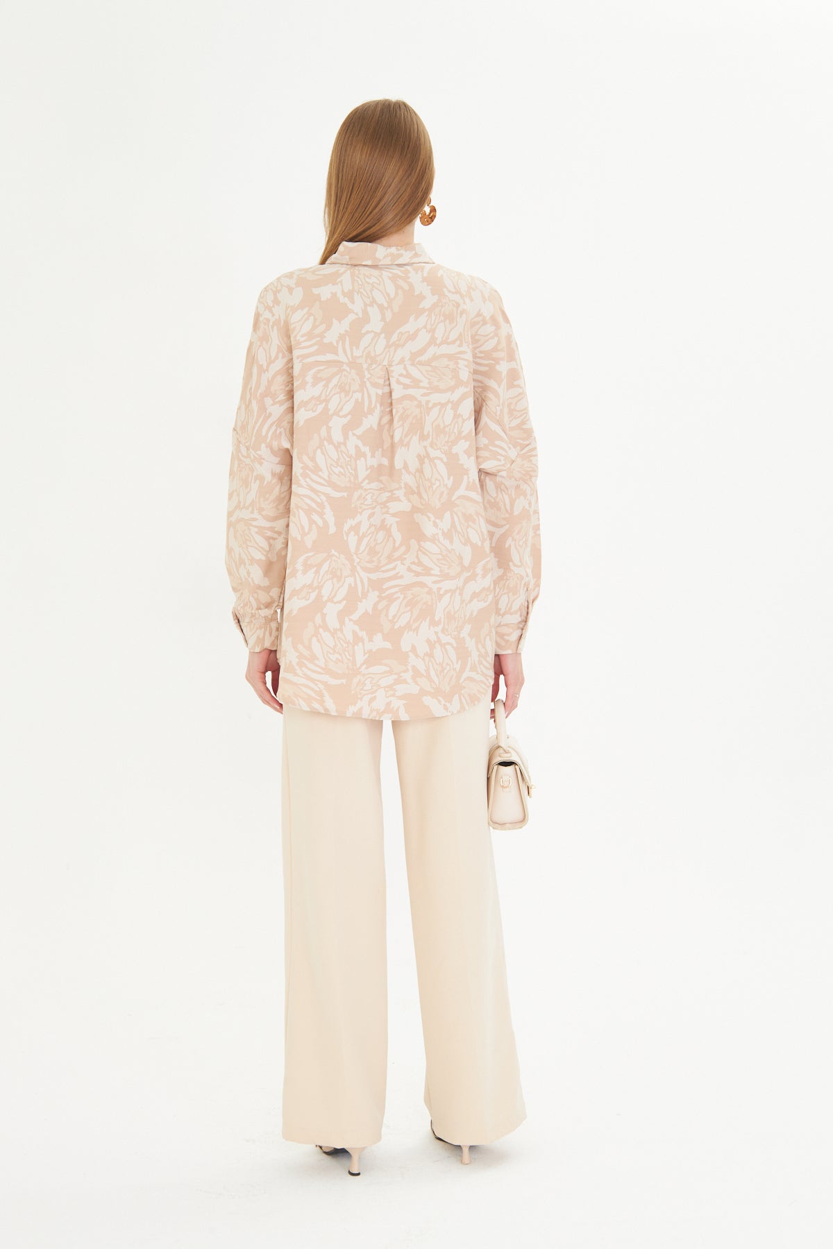 Amalfi Sand Floral Oversized Shirt