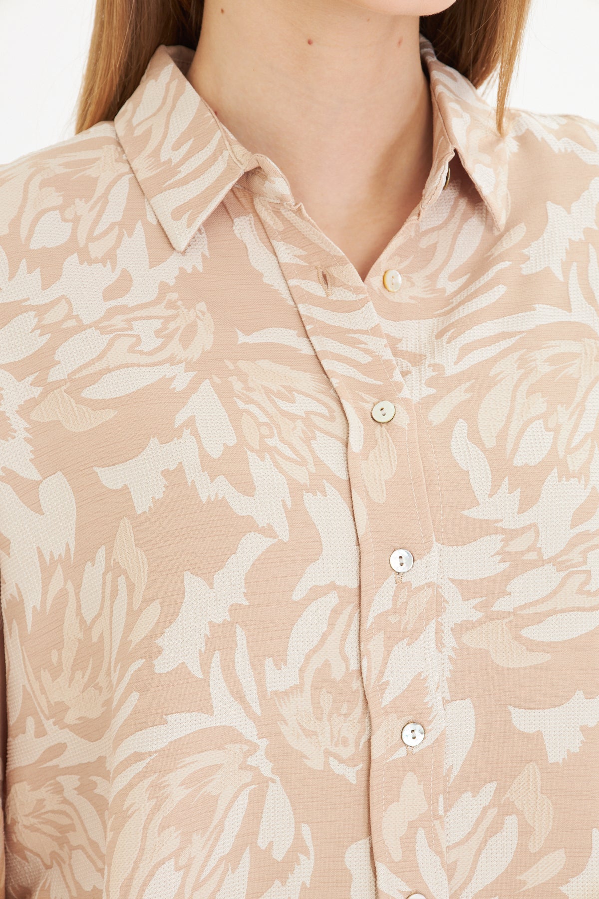 Amalfi Sand Floral Oversized Shirt